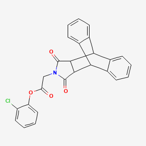 molecular formula C26H18ClNO4 B4060795 2-Chlorophenyl (16,18-dioxo-17-azapentacyclo[6.6.5.0~2,7~.0~9,14~.0~15,19~]nonadeca-2,4,6,9,11,13-hexaen-17-yl)acetate (non-preferred name) 