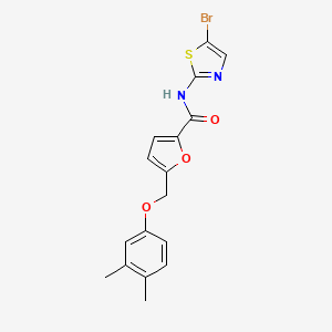 molecular formula C17H15BrN2O3S B4060835 N~2~-(5-BROMO-1,3-THIAZOL-2-YL)-5-[(3,4-DIMETHYLPHENOXY)METHYL]-2-FURAMIDE 