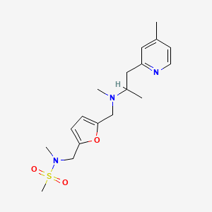 molecular formula C18H27N3O3S B4060838 N-methyl-N-{[5-({methyl[1-methyl-2-(4-methylpyridin-2-yl)ethyl]amino}methyl)-2-furyl]methyl}methanesulfonamide 