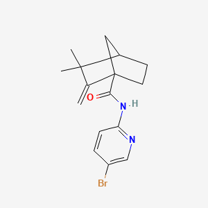 molecular formula C16H19BrN2O B4060989 N-(5-bromopyridin-2-yl)-3,3-dimethyl-2-methylidenebicyclo[2.2.1]heptane-1-carboxamide 