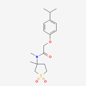 molecular formula C17H25NO4S B4061017 N-methyl-N-(3-methyl-1,1-dioxothiolan-3-yl)-2-(4-propan-2-ylphenoxy)acetamide 