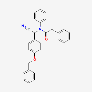 molecular formula C29H24N2O2 B4061100 N-[cyano-(4-phenylmethoxyphenyl)methyl]-N,2-diphenylacetamide 
