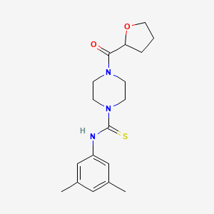 molecular formula C18H25N3O2S B4061150 N-(3,5-DIMETHYLPHENYL)-4-(TETRAHYDRO-2-FURANYLCARBONYL)TETRAHYDRO-1(2H)-PYRAZINECARBOTHIOAMIDE 