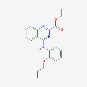 molecular formula C20H21N3O3 B4061182 Ethyl 4-[(2-propoxyphenyl)amino]quinazoline-2-carboxylate 