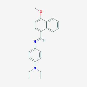 molecular formula C22H24N2O B406129 N-[4-(diethylamino)phenyl]-N-[(4-methoxy-1-naphthyl)methylene]amine 