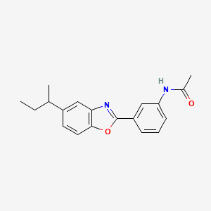 molecular formula C19H20N2O2 B4061387 N-{3-[5-(butan-2-yl)-1,3-benzoxazol-2-yl]phenyl}acetamide 