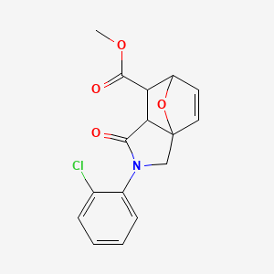 molecular formula C16H14ClNO4 B4061515 Methyl 2-(2-chlorophenyl)-1-oxo-1,2,3,6,7,7a-hexahydro-3a,6-epoxyisoindole-7-carboxylate 