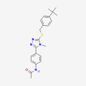 molecular formula C22H26N4OS B4061557 N-(4-{5-[(4-tert-butylbenzyl)sulfanyl]-4-methyl-4H-1,2,4-triazol-3-yl}phenyl)acetamide 