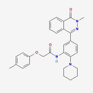 molecular formula C29H30N4O3 B4061600 N-[5-(3-methyl-4-oxo-3,4-dihydrophthalazin-1-yl)-2-(piperidin-1-yl)phenyl]-2-(4-methylphenoxy)acetamide 