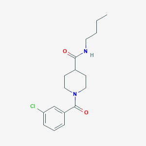 molecular formula C17H23ClN2O2 B4061693 N-butyl-1-(3-chlorobenzoyl)piperidine-4-carboxamide 
