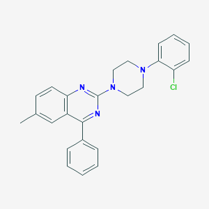 molecular formula C25H23ClN4 B406173 2-(4-(2-Chlorophenyl)piperazin-1-yl)-6-methyl-4-phenylquinazoline CAS No. 312734-05-7
