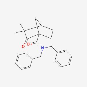 molecular formula C24H27NO2 B4061768 N,N-dibenzyl-3,3-dimethyl-2-oxobicyclo[2.2.1]heptane-1-carboxamide 