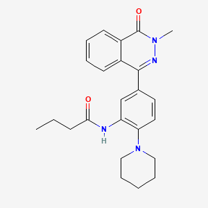 molecular formula C24H28N4O2 B4061791 N-[5-(3-METHYL-4-OXO-3,4-DIHYDRO-1-PHTHALAZINYL)-2-PIPERIDINOPHENYL]BUTANAMIDE 