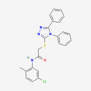 molecular formula C23H19ClN4OS B4061846 N-(5-chloro-2-methylphenyl)-2-[(4,5-diphenyl-4H-1,2,4-triazol-3-yl)sulfanyl]acetamide 