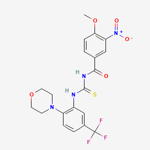 molecular formula C20H19F3N4O5S B4061848 N-(4-METHOXY-3-NITROBENZOYL)-N'-[2-MORPHOLINO-5-(TRIFLUOROMETHYL)PHENYL]THIOUREA 