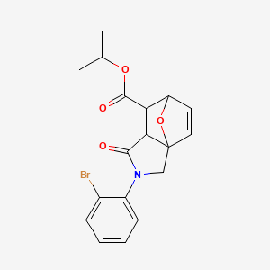 molecular formula C18H18BrNO4 B4061953 Propan-2-yl 2-(2-bromophenyl)-1-oxo-1,2,3,6,7,7a-hexahydro-3a,6-epoxyisoindole-7-carboxylate 