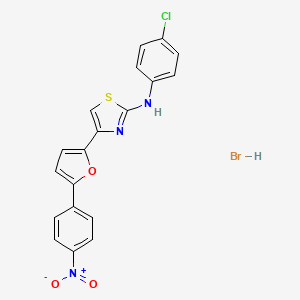 molecular formula C19H13BrClN3O3S B4061959 N-(4-chlorophenyl)-4-[5-(4-nitrophenyl)furan-2-yl]-1,3-thiazol-2-amine;hydrobromide 