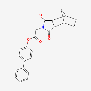 molecular formula C23H21NO4 B4062031 biphenyl-4-yl (1,3-dioxooctahydro-2H-4,7-methanoisoindol-2-yl)acetate 