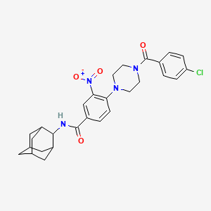 molecular formula C28H31ClN4O4 B4062161 N-2-adamantyl-4-[4-(4-chlorobenzoyl)-1-piperazinyl]-3-nitrobenzamide 
