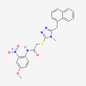 molecular formula C23H21N5O4S B4062163 N-(4-methoxy-2-nitrophenyl)-2-{[4-methyl-5-(naphthalen-1-ylmethyl)-4H-1,2,4-triazol-3-yl]sulfanyl}acetamide 