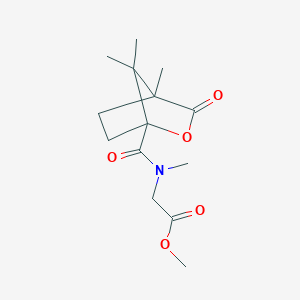 molecular formula C14H21NO5 B4062244 methyl N-methyl-N-[(4,7,7-trimethyl-3-oxo-2-oxabicyclo[2.2.1]hept-1-yl)carbonyl]glycinate 