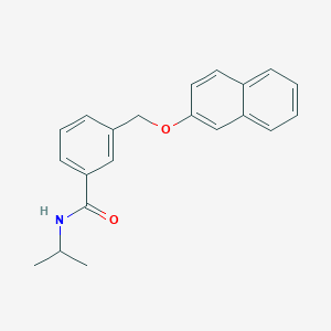 molecular formula C21H21NO2 B4062348 N~1~-ISOPROPYL-3-[(2-NAPHTHYLOXY)METHYL]BENZAMIDE 