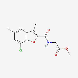 molecular formula C14H14ClNO4 B4062496 Methyl 2-[(7-chloro-3,5-dimethyl-1-benzofuran-2-carbonyl)amino]acetate 