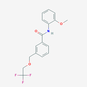 molecular formula C17H16F3NO3 B4062584 N-(2-methoxyphenyl)-3-(2,2,2-trifluoroethoxymethyl)benzamide 
