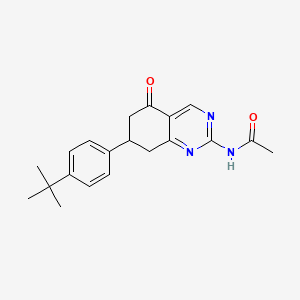 molecular formula C20H23N3O2 B4062601 N-[7-(4-tert-butylphenyl)-5-oxo-5,6,7,8-tetrahydroquinazolin-2-yl]acetamide 