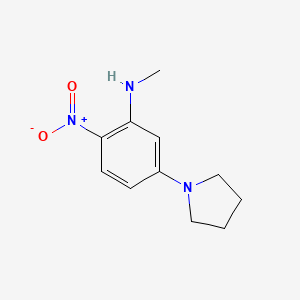 molecular formula C11H15N3O2 B4062613 N-methyl-2-nitro-5-(pyrrolidin-1-yl)aniline 