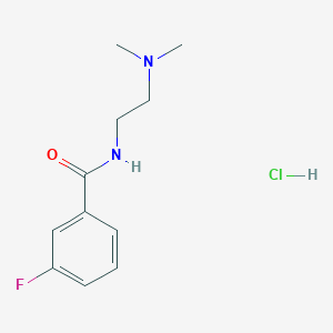 molecular formula C11H16ClFN2O B4062667 N-[2-(dimethylamino)ethyl]-3-fluorobenzamide;hydrochloride 