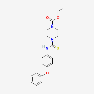 molecular formula C20H23N3O3S B4062861 ETHYL 4-[(4-PHENOXYANILINO)CARBOTHIOYL]TETRAHYDRO-1(2H)-PYRAZINECARBOXYLATE 