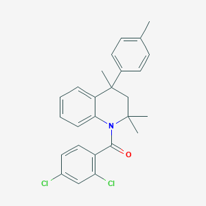 molecular formula C26H25Cl2NO B406292 1-(2,4-Dichlorobenzoyl)-2,2,4-trimethyl-4-(4-methylphenyl)-1,2,3,4-tetrahydroquinoline CAS No. 348132-02-5