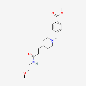molecular formula C20H30N2O4 B4062964 methyl 4-[(4-{3-[(2-methoxyethyl)amino]-3-oxopropyl}-1-piperidinyl)methyl]benzoate 