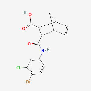 molecular formula C15H13BrClNO3 B4063118 (1R,2R,3S,4R)-3-[(4-bromo-3-chlorophenyl)carbamoyl]bicyclo[2.2.1]hept-5-ene-2-carboxylic acid 