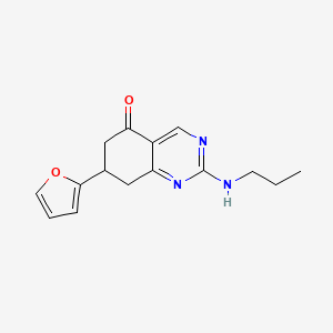 molecular formula C15H17N3O2 B4063181 7-(furan-2-yl)-2-(propylamino)-7,8-dihydroquinazolin-5(6H)-one 