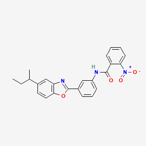molecular formula C24H21N3O4 B4063239 N-[3-(5-butan-2-yl-1,3-benzoxazol-2-yl)phenyl]-2-nitrobenzamide 