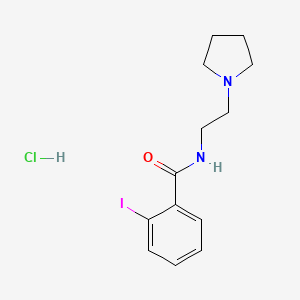 molecular formula C13H18ClIN2O B4063243 2-iodo-N-(2-pyrrolidin-1-ylethyl)benzamide;hydrochloride 