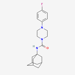molecular formula C21H28FN3O B4063321 N-(1-ADAMANTYL)-4-(4-FLUOROPHENYL)TETRAHYDRO-1(2H)-PYRAZINECARBOXAMIDE 