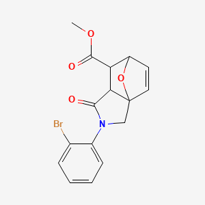 molecular formula C16H14BrNO4 B4063345 Methyl 2-(2-bromophenyl)-1-oxo-1,2,3,6,7,7a-hexahydro-3a,6-epoxyisoindole-7-carboxylate 