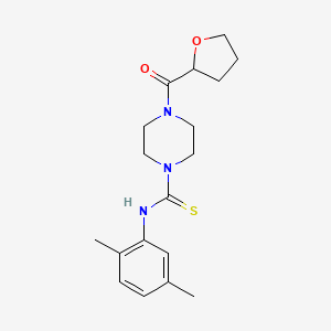 molecular formula C18H25N3O2S B4063402 N-(2,5-dimethylphenyl)-4-(tetrahydrofuran-2-ylcarbonyl)piperazine-1-carbothioamide 