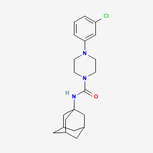 molecular formula C21H28ClN3O B4063451 N-(1-ADAMANTYL)-4-(3-CHLOROPHENYL)TETRAHYDRO-1(2H)-PYRAZINECARBOXAMIDE 