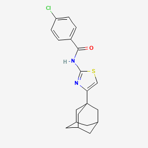 molecular formula C20H21ClN2OS B4063519 N-[4-(1-adamantyl)-1,3-thiazol-2-yl]-4-chlorobenzamide 