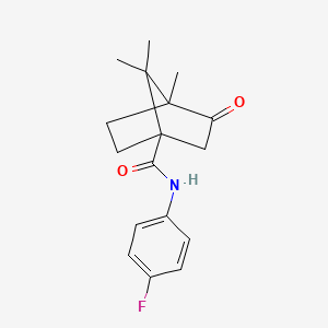 molecular formula C17H20FNO2 B4063537 N-(4-fluorophenyl)-4,7,7-trimethyl-3-oxobicyclo[2.2.1]heptane-1-carboxamide 
