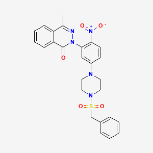 molecular formula C26H25N5O5S B4063545 2-{5-[4-(benzylsulfonyl)piperazin-1-yl]-2-nitrophenyl}-4-methylphthalazin-1(2H)-one 
