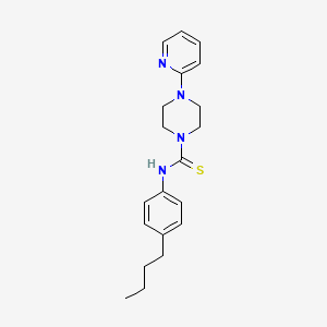 molecular formula C20H26N4S B4063555 N-(4-BUTYLPHENYL)-4-(2-PYRIDYL)TETRAHYDRO-1(2H)-PYRAZINECARBOTHIOAMIDE 