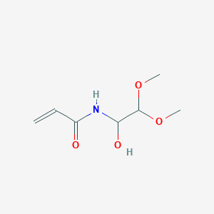 molecular formula C7H13NO4 B040636 N-(1-hydroxy-2,2-dimethoxyethyl)prop-2-enamide CAS No. 112642-92-9