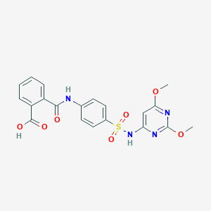 molecular formula C20H18N4O7S B406371 2-({4-[(2,6-Dimethoxypyrimidin-4-yl)sulfamoyl]phenyl}carbamoyl)benzoic acid 