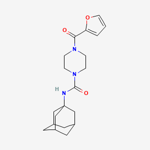 molecular formula C20H27N3O3 B4063861 N-(1-ADAMANTYL)-4-(2-FURYLCARBONYL)TETRAHYDRO-1(2H)-PYRAZINECARBOXAMIDE 