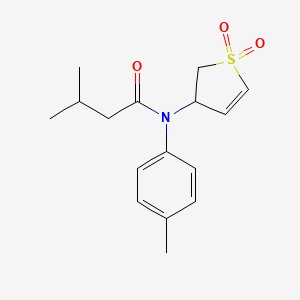 molecular formula C16H21NO3S B4063906 N-(1,1-DIOXIDO-2,3-DIHYDRO-3-THIOPHENYL)-3-METHYL-N-(4-METHYLPHENYL)BUTANAMIDE 